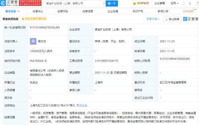 紫金礦業上海投資公司成立，注冊資本10億元聚焦國內貿易代理